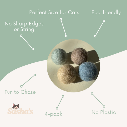 The Wool Cat Balls - 4-Pack
