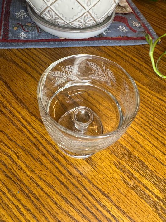 The Etched Elevated Cat Dish Glass