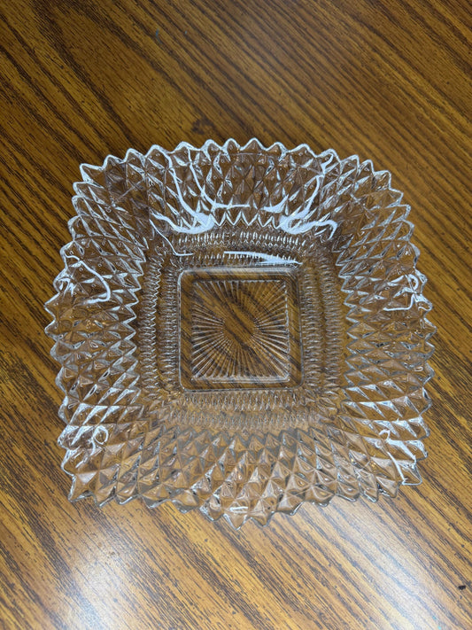 The Square Glass Cat Plate