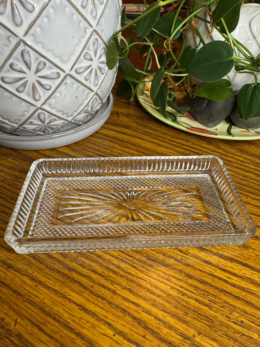 The Rectangle Glass Cat Dish