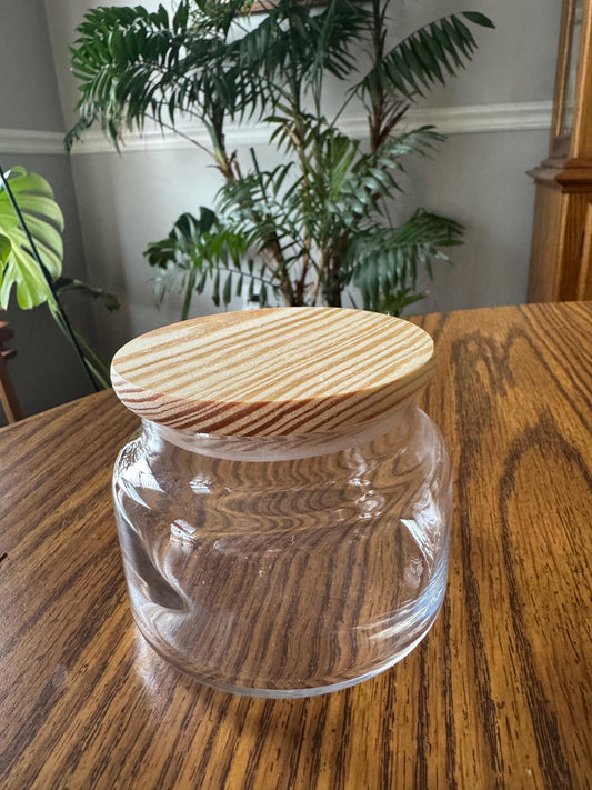 The Wood Lid Cat Treat Container