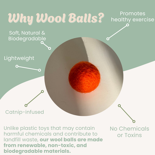 The Orange Wool Cat Balls (4 Pack)