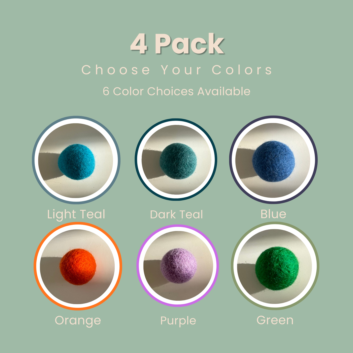 The Orange Wool Cat Balls (4 Pack)