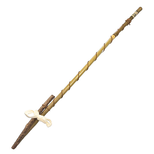 Eco-Friendly Cat Teaser Toy - Bamboo Wand with Hemp Rope & Silvervine Stick, Non-Toxic, Handmade, Durable Interactive Play for Cats