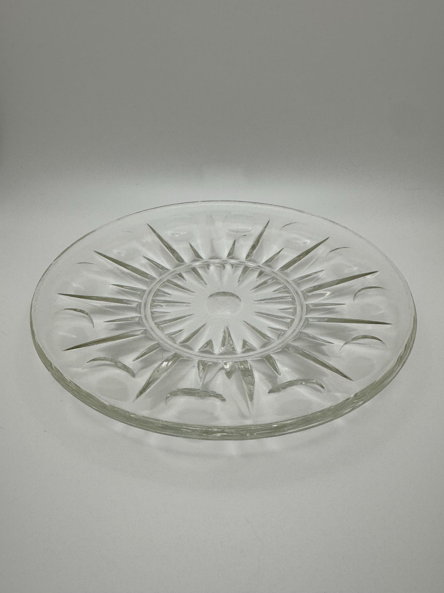 Vintage Glass Cat Plate - Lead-Tested Clear Glass Dish, Elegant Design for Food or Treats, Unique, Timeless, and Whisker-Friendly