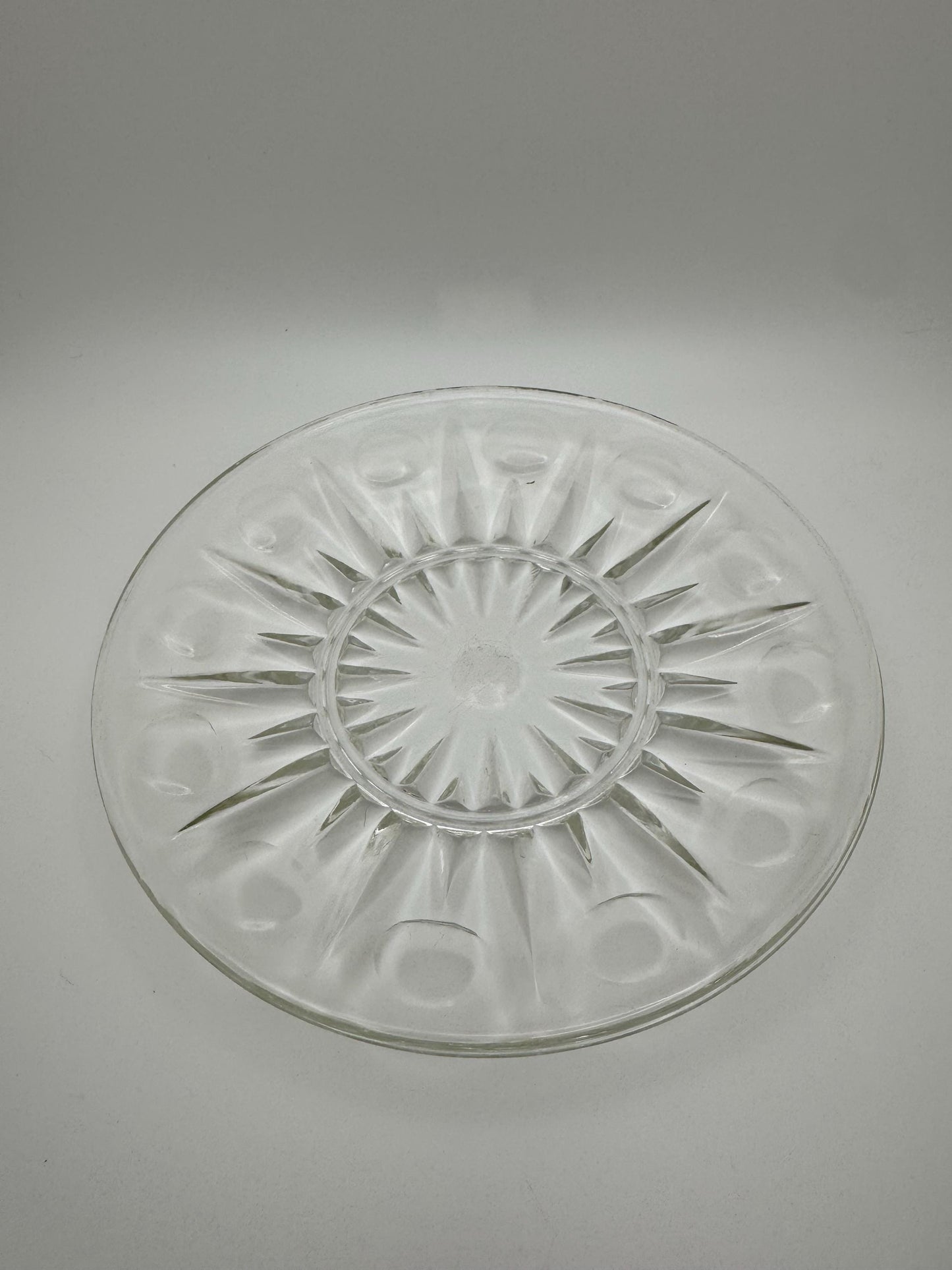 Vintage Glass Cat Plate - Lead-Tested Clear Glass Dish, Elegant Design for Food or Treats, Unique, Timeless, and Whisker-Friendly